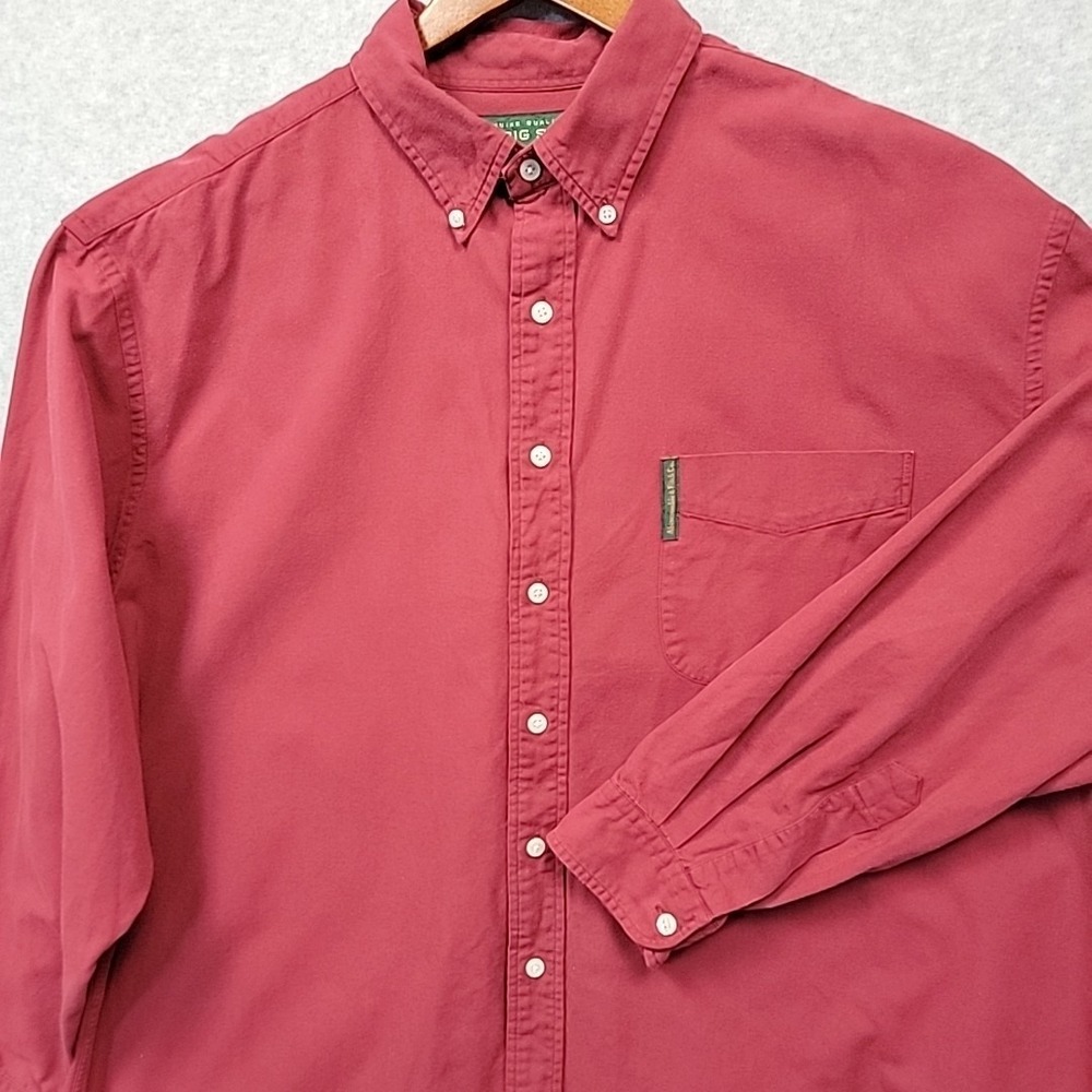 Abercrombie & Fitch The Big Shirt Red Button Down Long Sleeve Mens XL Y2K Era